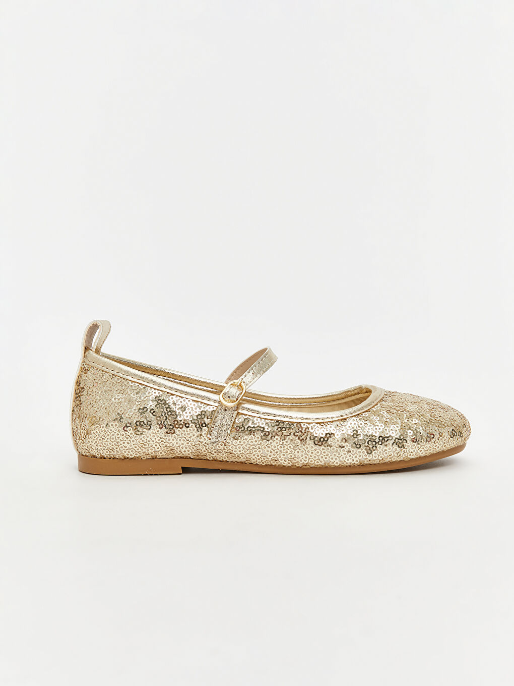 Sarı Taş Detaylı Kız Çocuk Babet-1