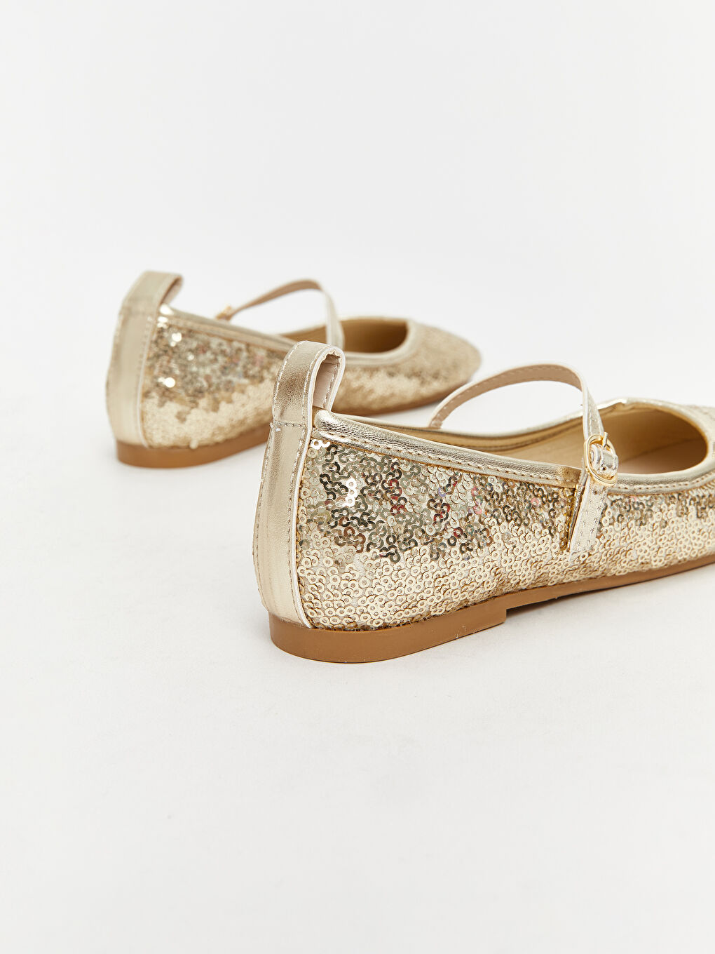 Sarı Taş Detaylı Kız Çocuk Babet-4