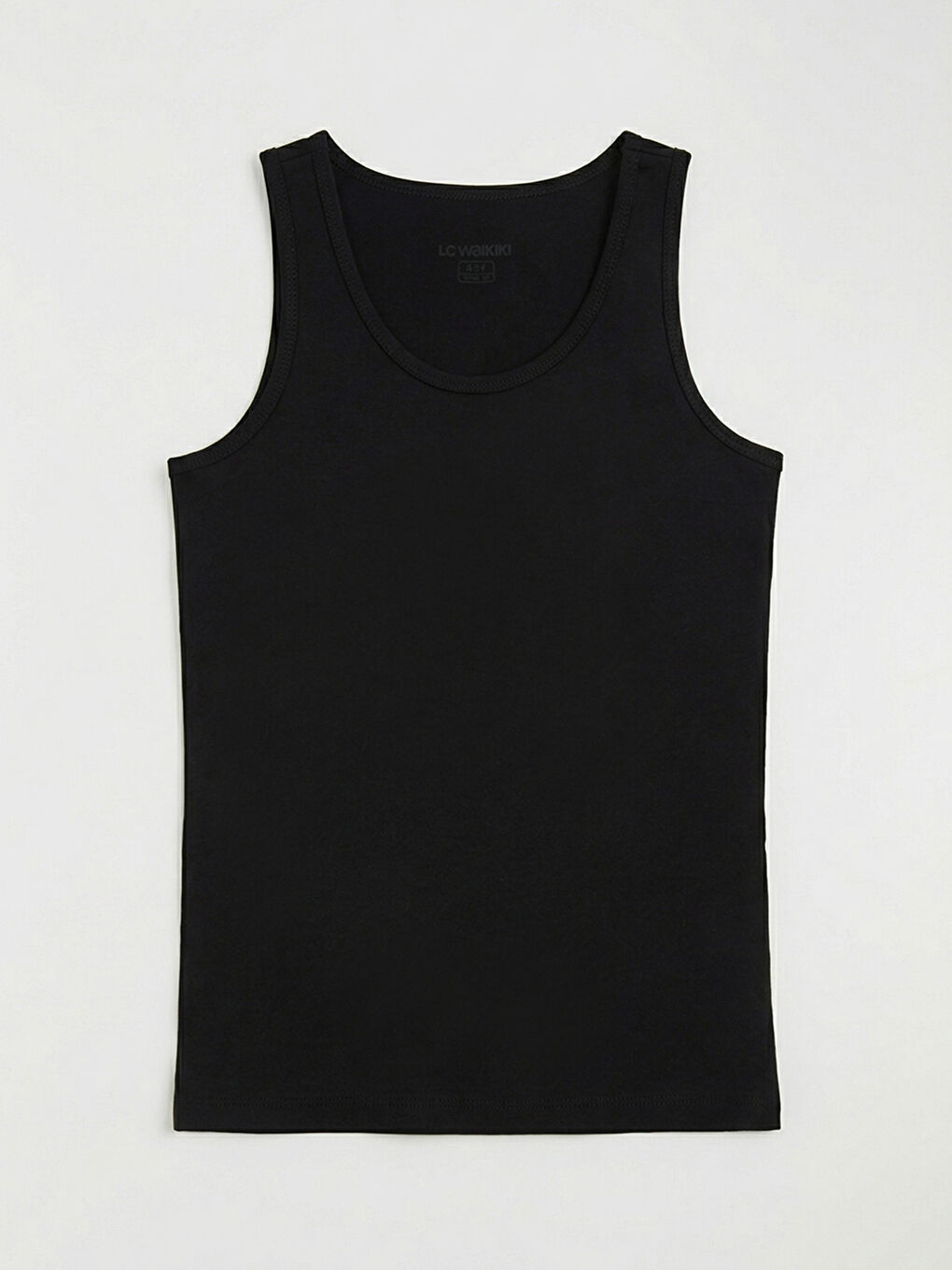 Siyah Bisiklet Yaka Erkek Çocuk Atlet