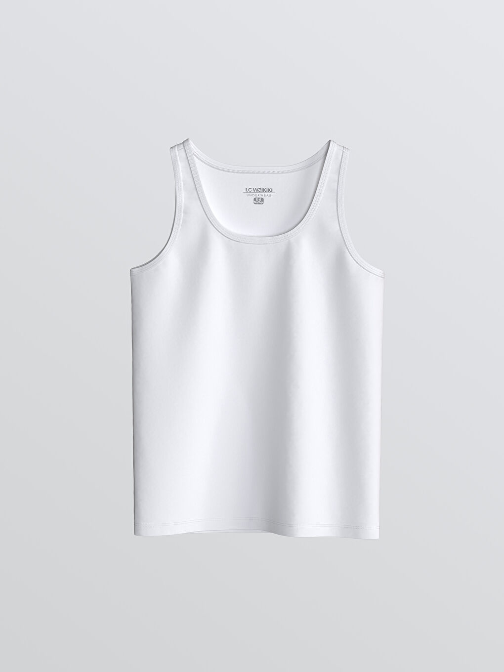 Beyaz Bisiklet Yaka Erkek Çocuk Atlet 5'li-1