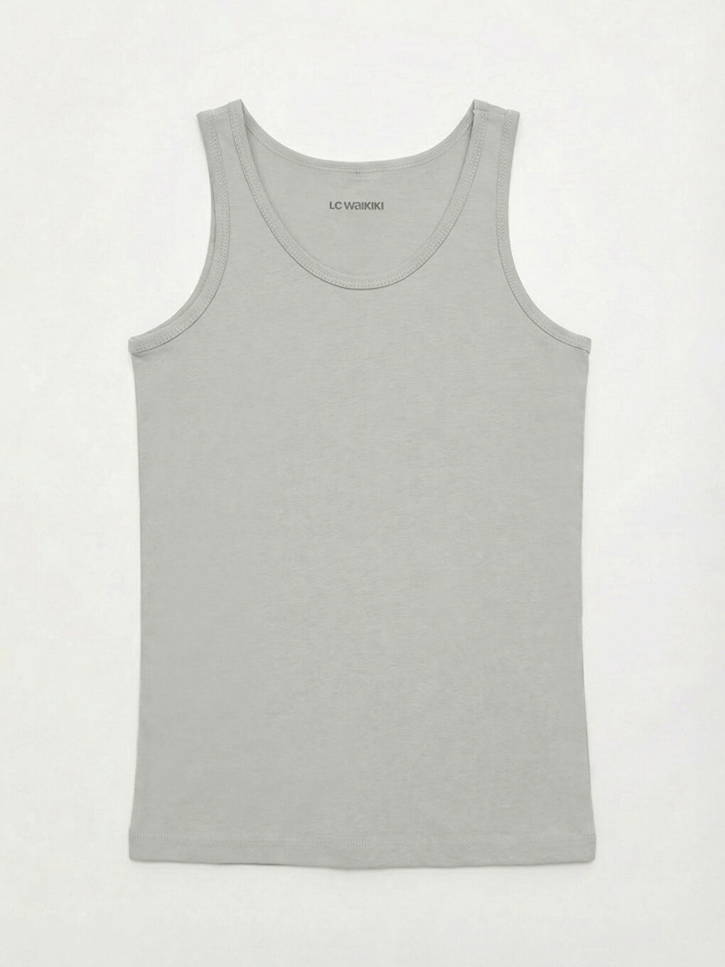 Gri Bisiklet Yaka Erkek Çocuk Atlet 5'li-3