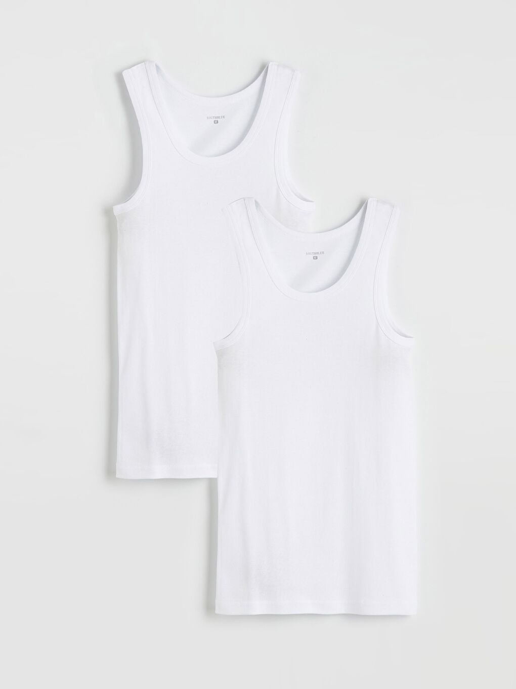 Beyaz U Yaka Erkek Atlet 2'li-6