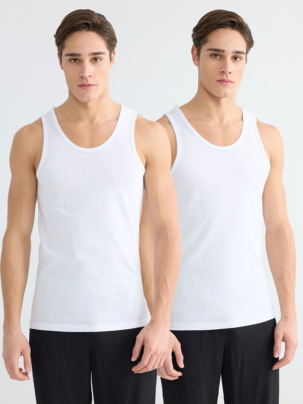 Men's U-Neck Cotton Undershirt 2-Pack