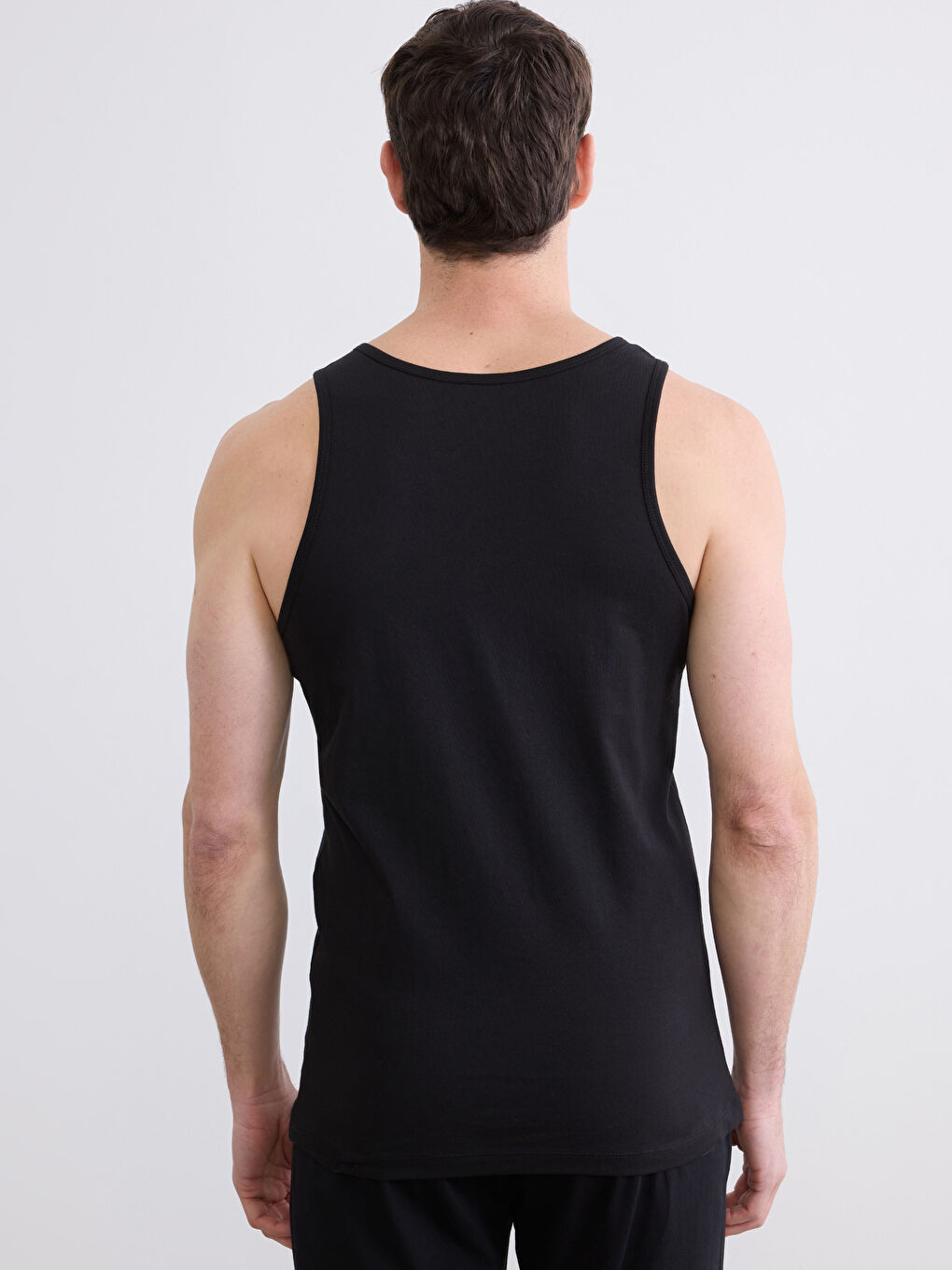 Siyah U Yaka Erkek Atlet 3'lü-6