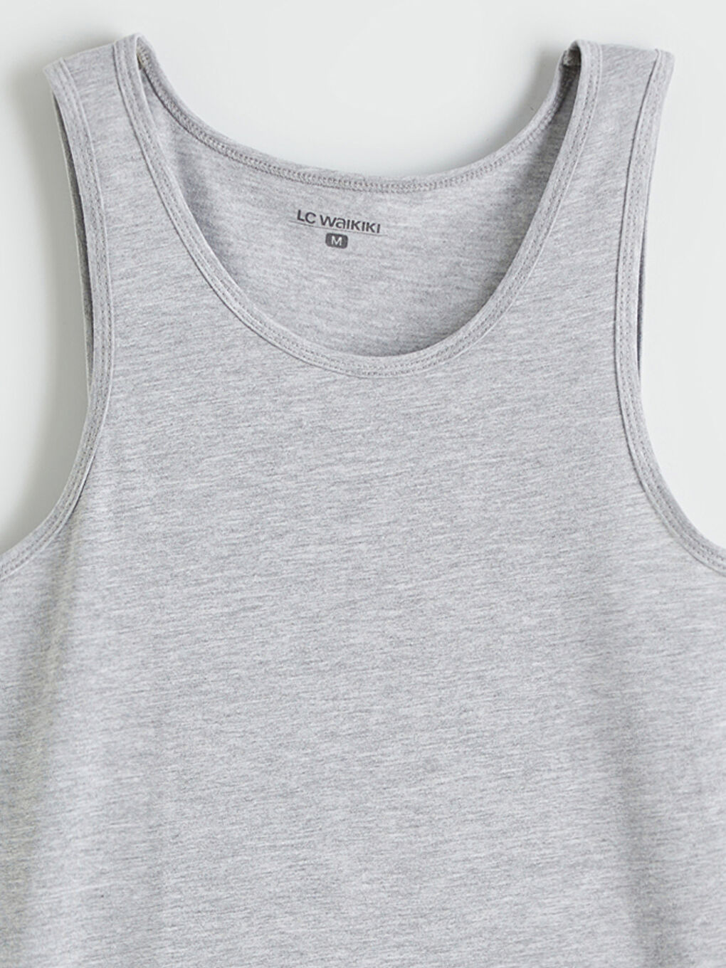 Gri U Yaka Erkek Atlet 3'lü-3