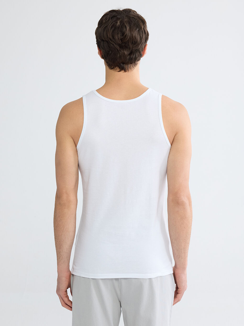 Beyaz U Yaka Erkek Atlet 3'lü-4