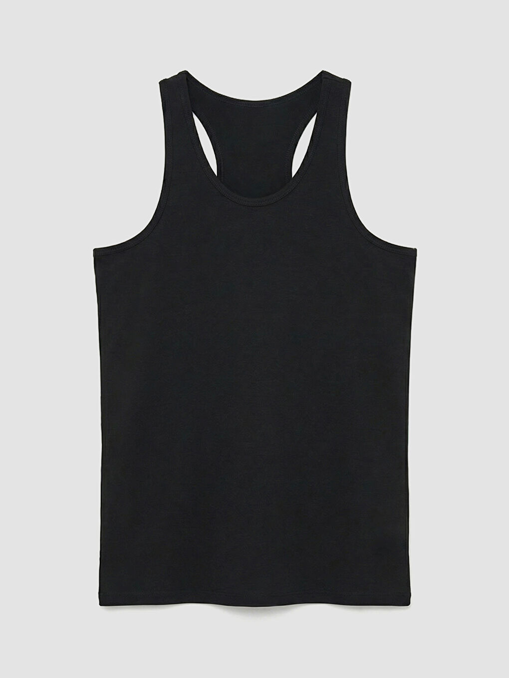 Siyah U Yaka Penye Erkek Atlet-2