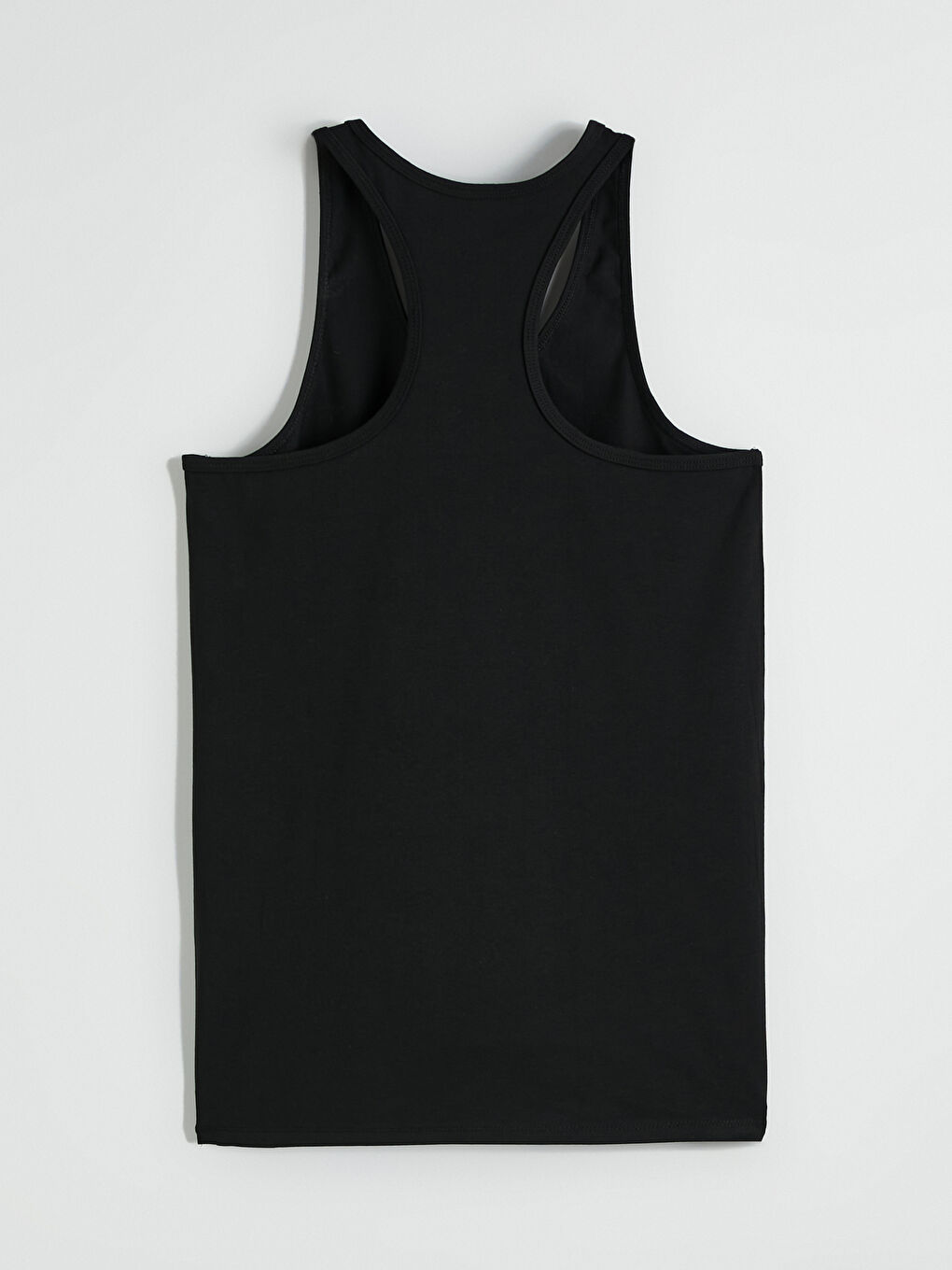 Siyah U Yaka Penye Erkek Atlet 2'li-16