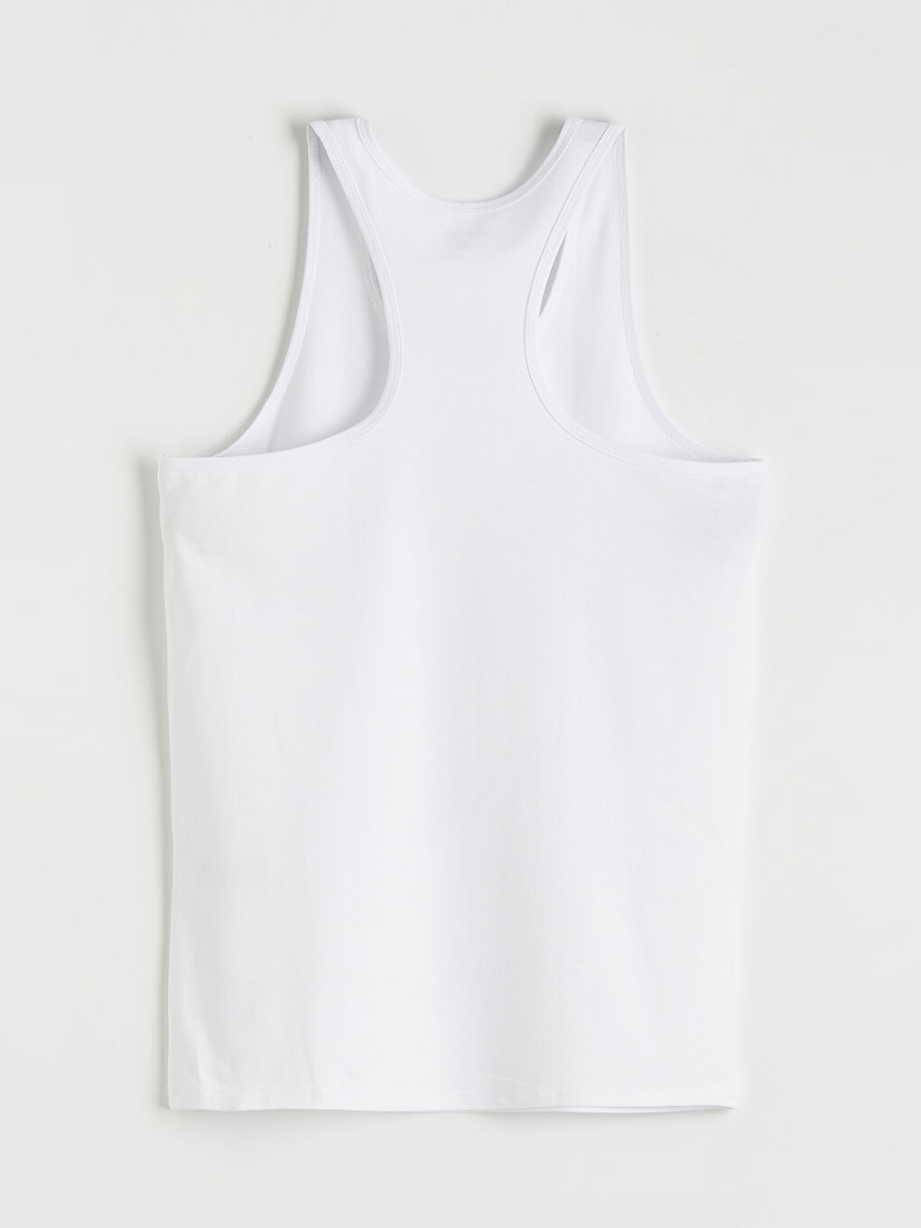 Beyaz U Yaka Penye Erkek Atlet-3