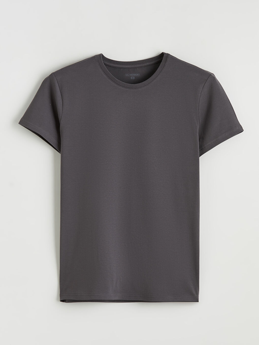 Gri Bisiklet Yaka Kısa Kollu Erkek Atlet-4