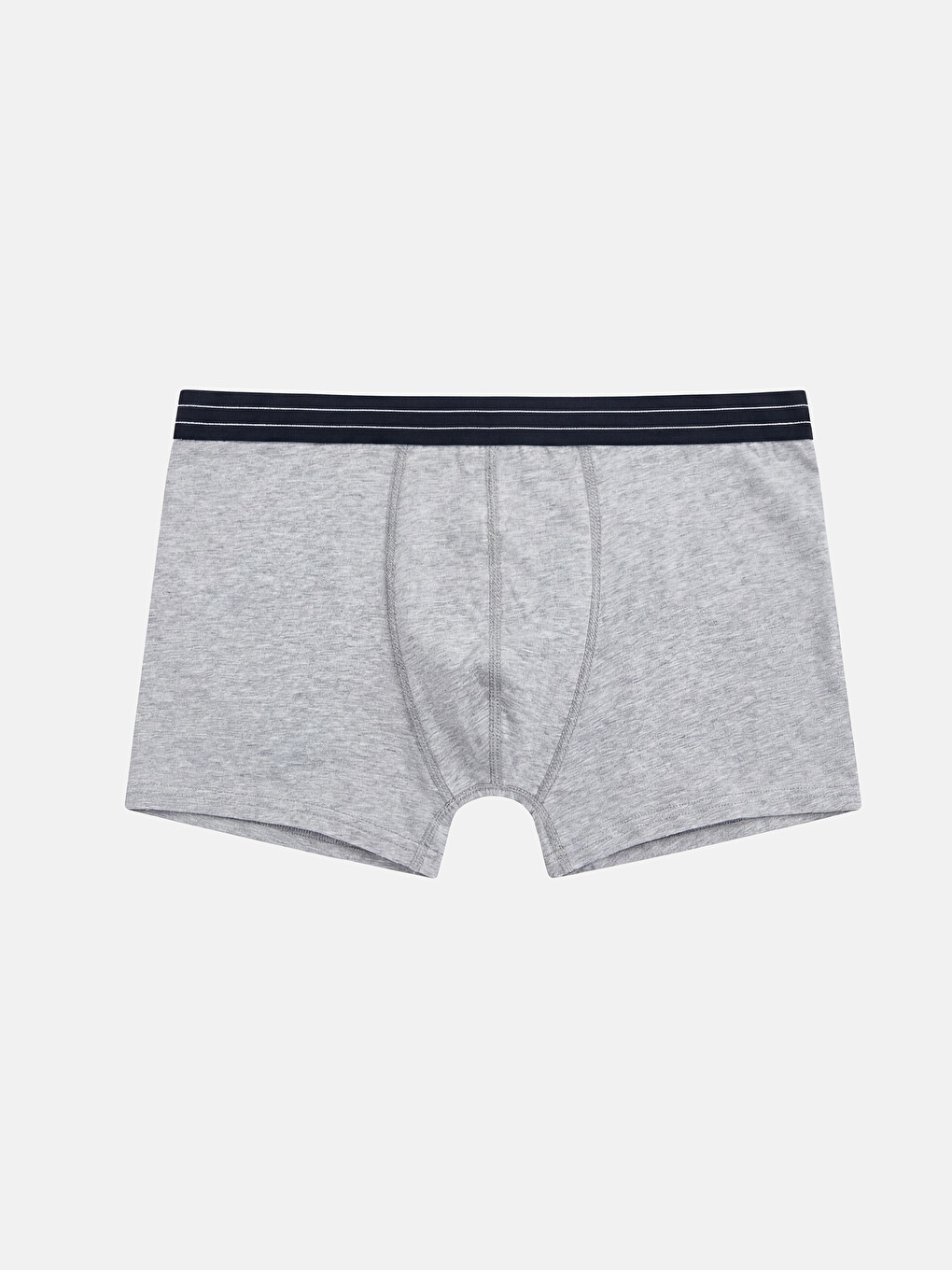 Gri Pamuklu Esnek Erkek Boxer
