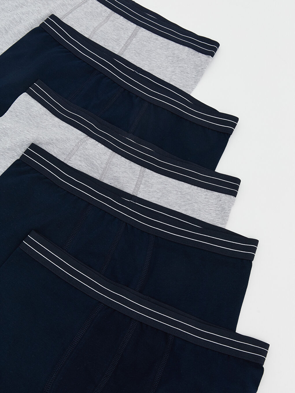 Lacivert Standart Kalıp Pamuklu Esnek Erkek Boxer 5'li-5