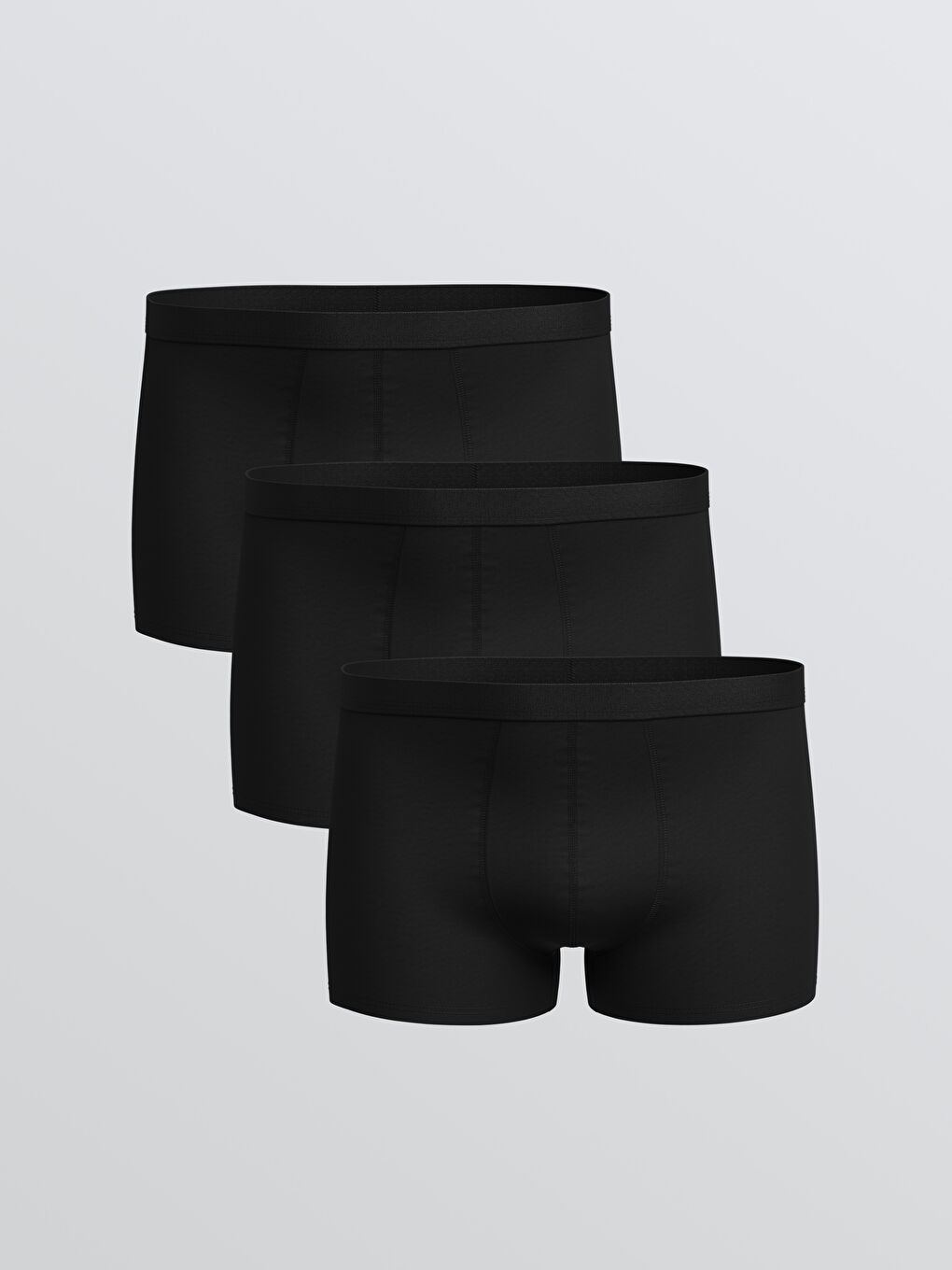 Siyah Loose Fit Pamuklu Esnek Erkek Boxer 3'lü 