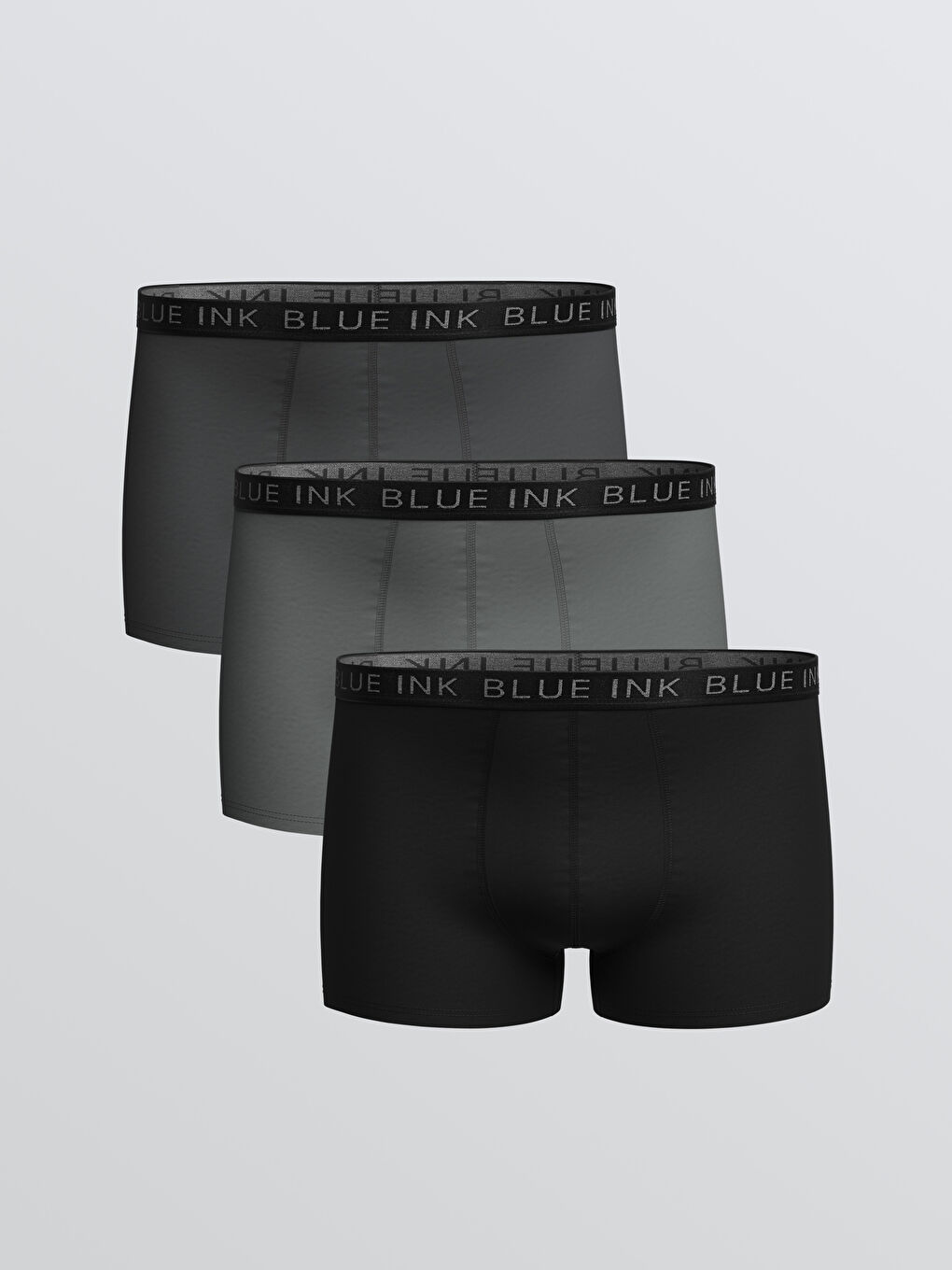 Gri Standart Kalıp Pamuklu Esnek Erkek Boxer 3'lü
