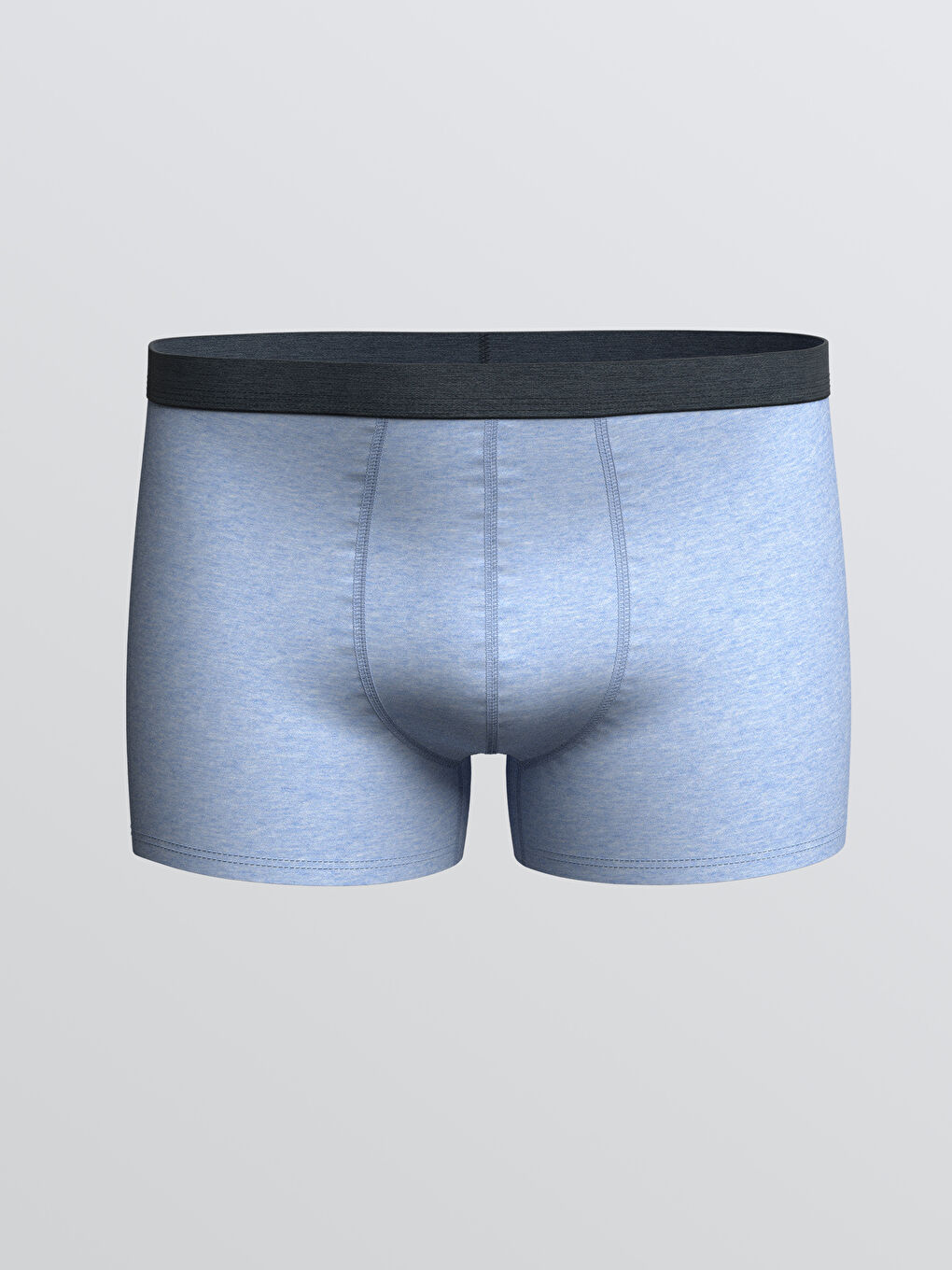 Mavi Standart Kalıp Pamuklu Esnek Erkek Boxer 3'lü-3