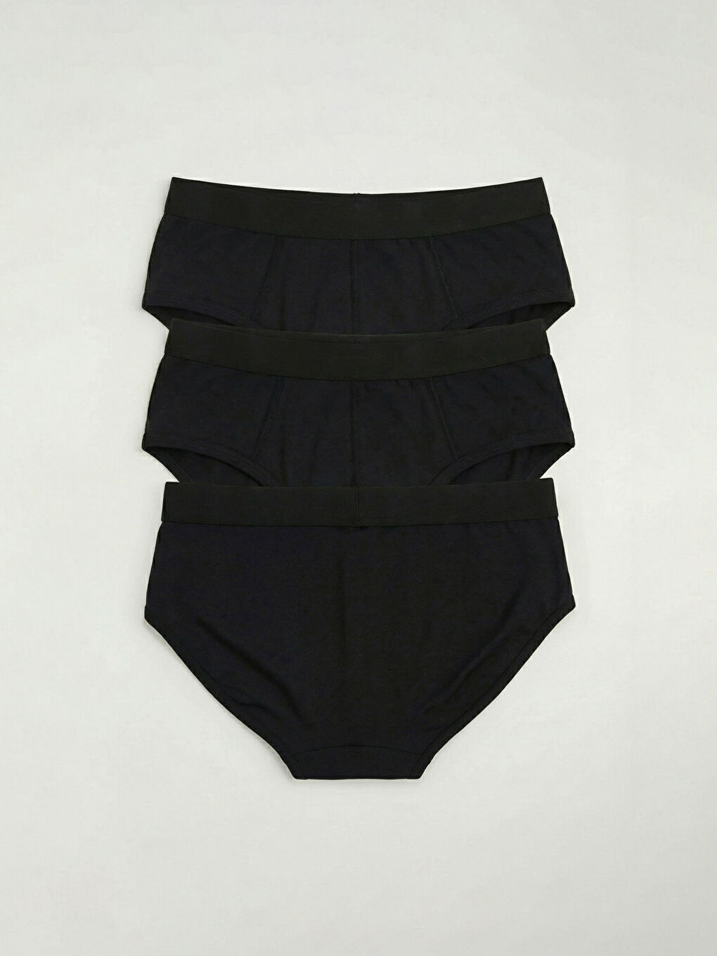 Siyah Standart Kalıp Pamuklu Esnek Erkek Slip Boxer 3'lü