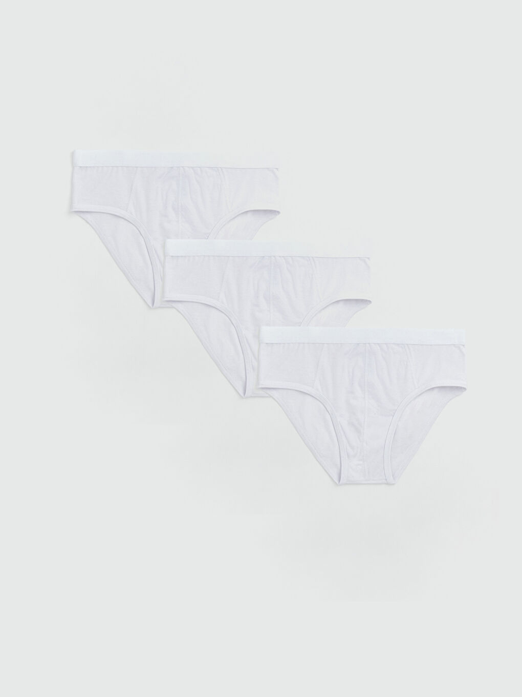 Beyaz Standart Kalıp Pamuklu Esnek Erkek Slip Boxer 3'lü