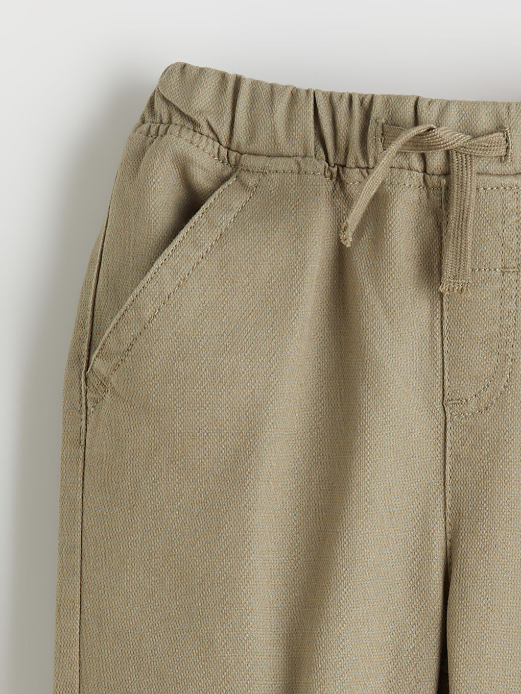 Haki Beli Lastikli Erkek Çocuk Pantolon-1