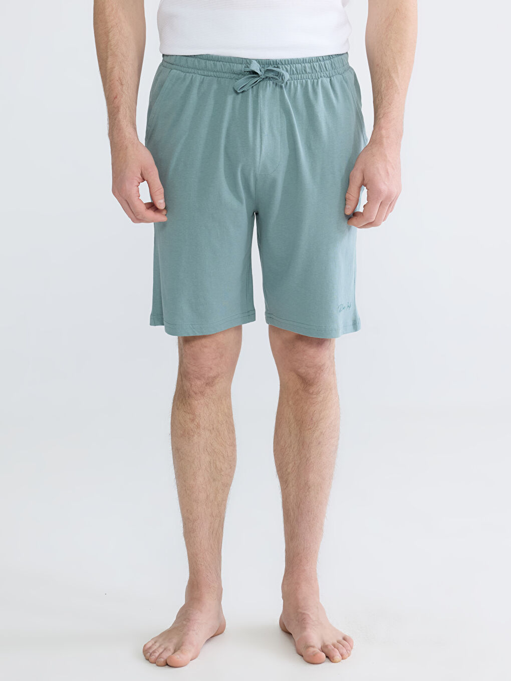 Mavi Slim Fit Erkek Pijama Alt Şort-1