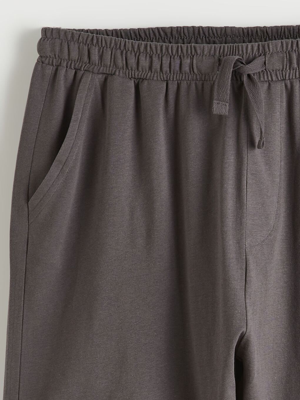 Gri Slim Fit Erkek Pijama Alt Şort-6