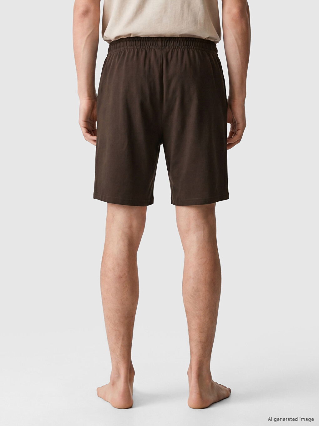 Kahverengi Slim Fit Erkek Şort-3