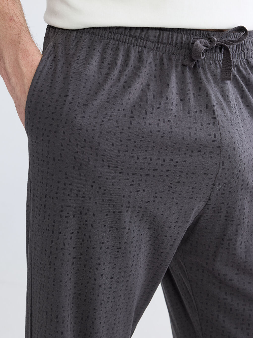 მამაკაცები შავი პიჟამა ქვედაბოლო-2