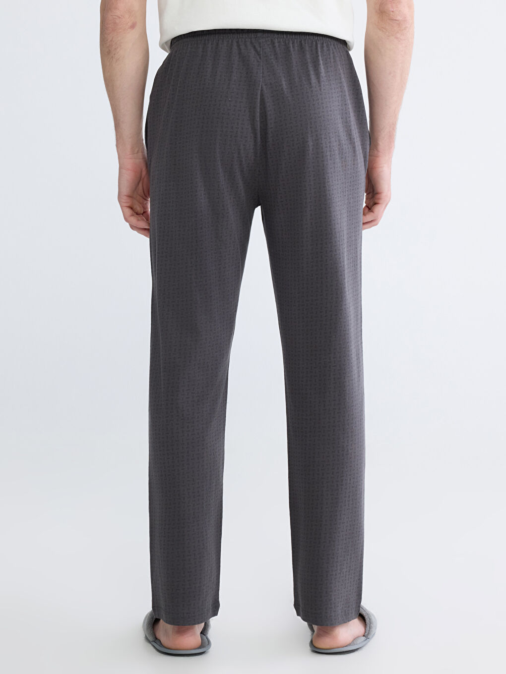 მამაკაცები შავი პიჟამა ქვედაბოლო-3