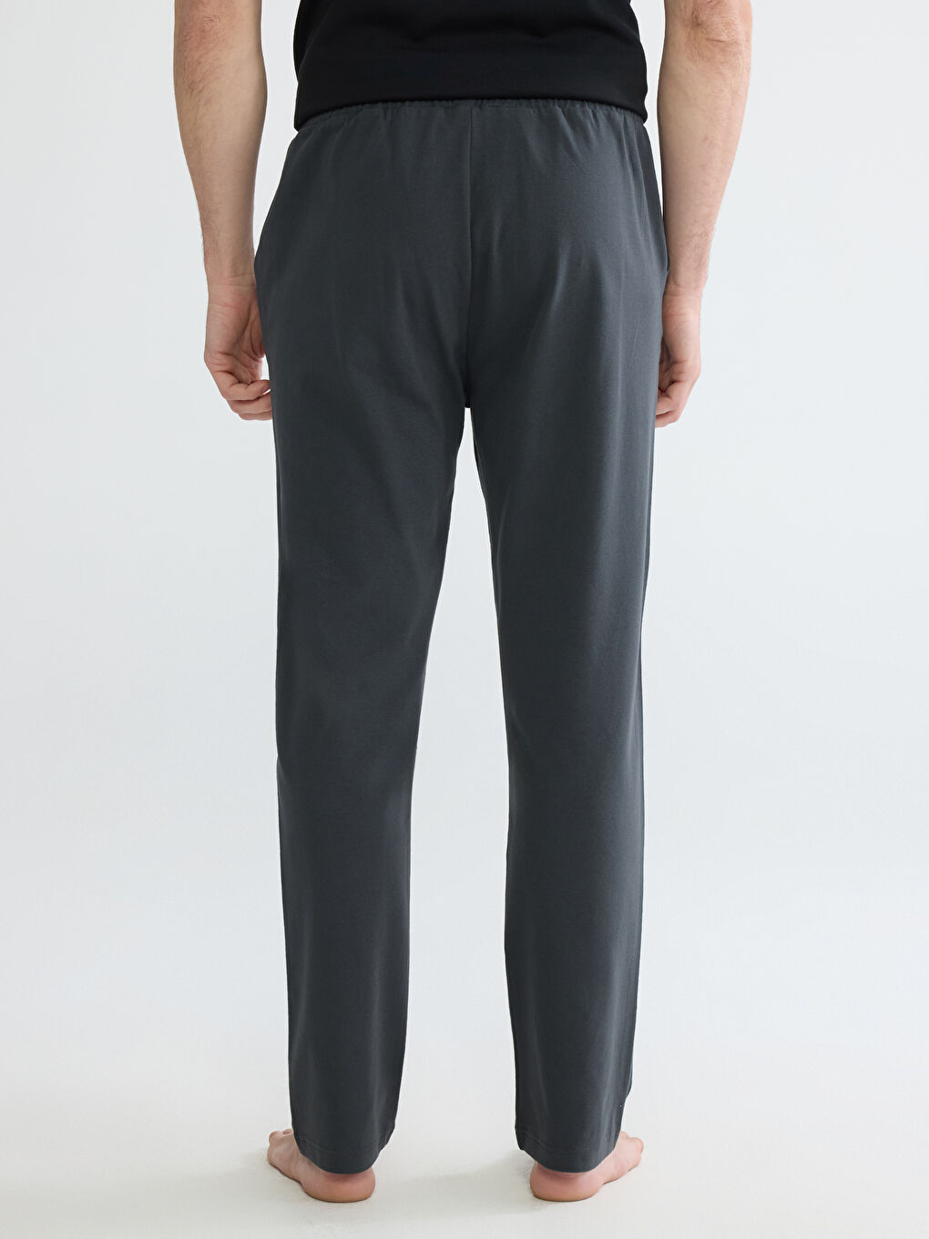 Gri Stamdart Kalıp Erkek Pijama Altı-3