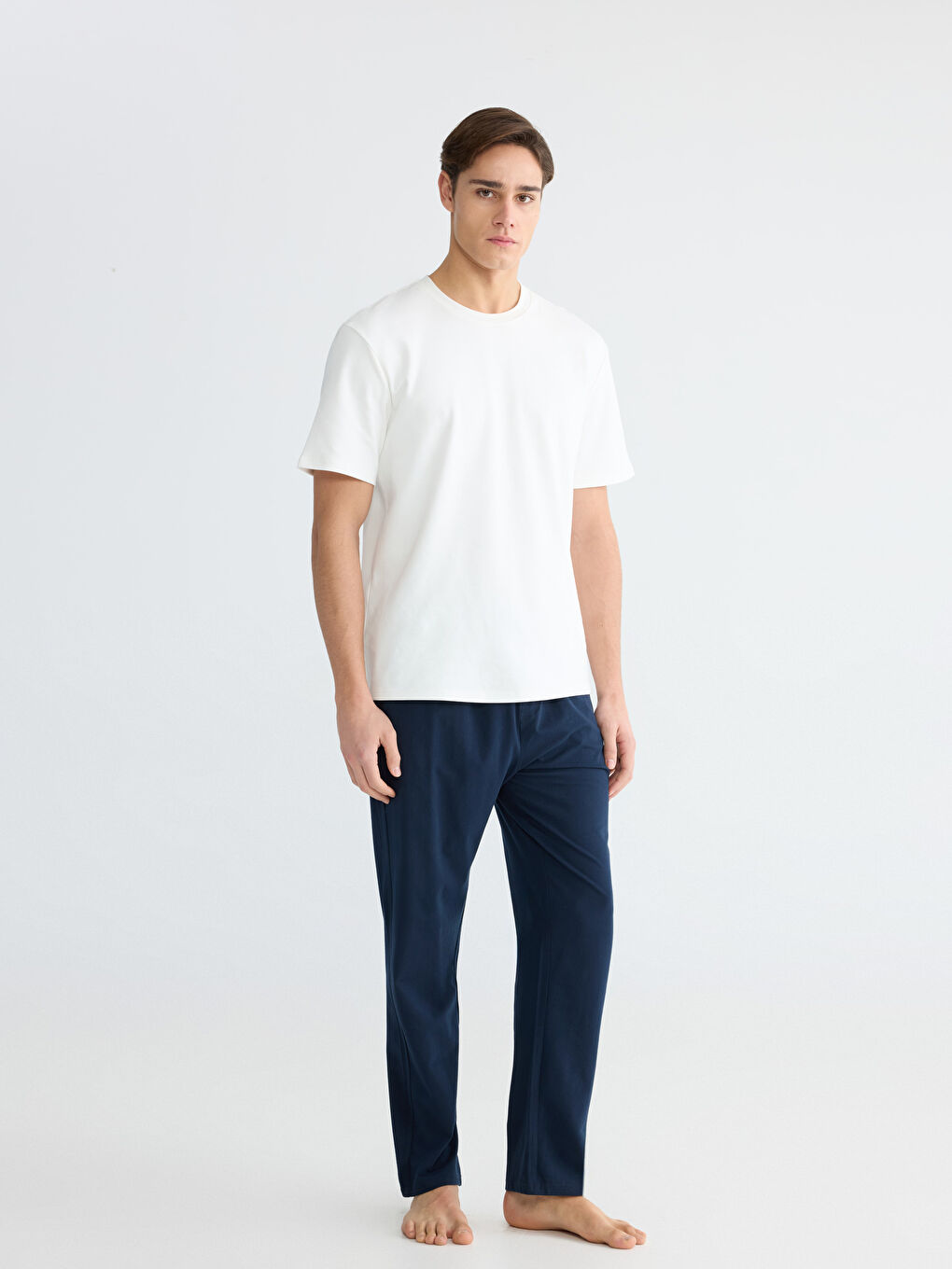 Lacivert Stamdart Kalıp Erkek Pijama Altı