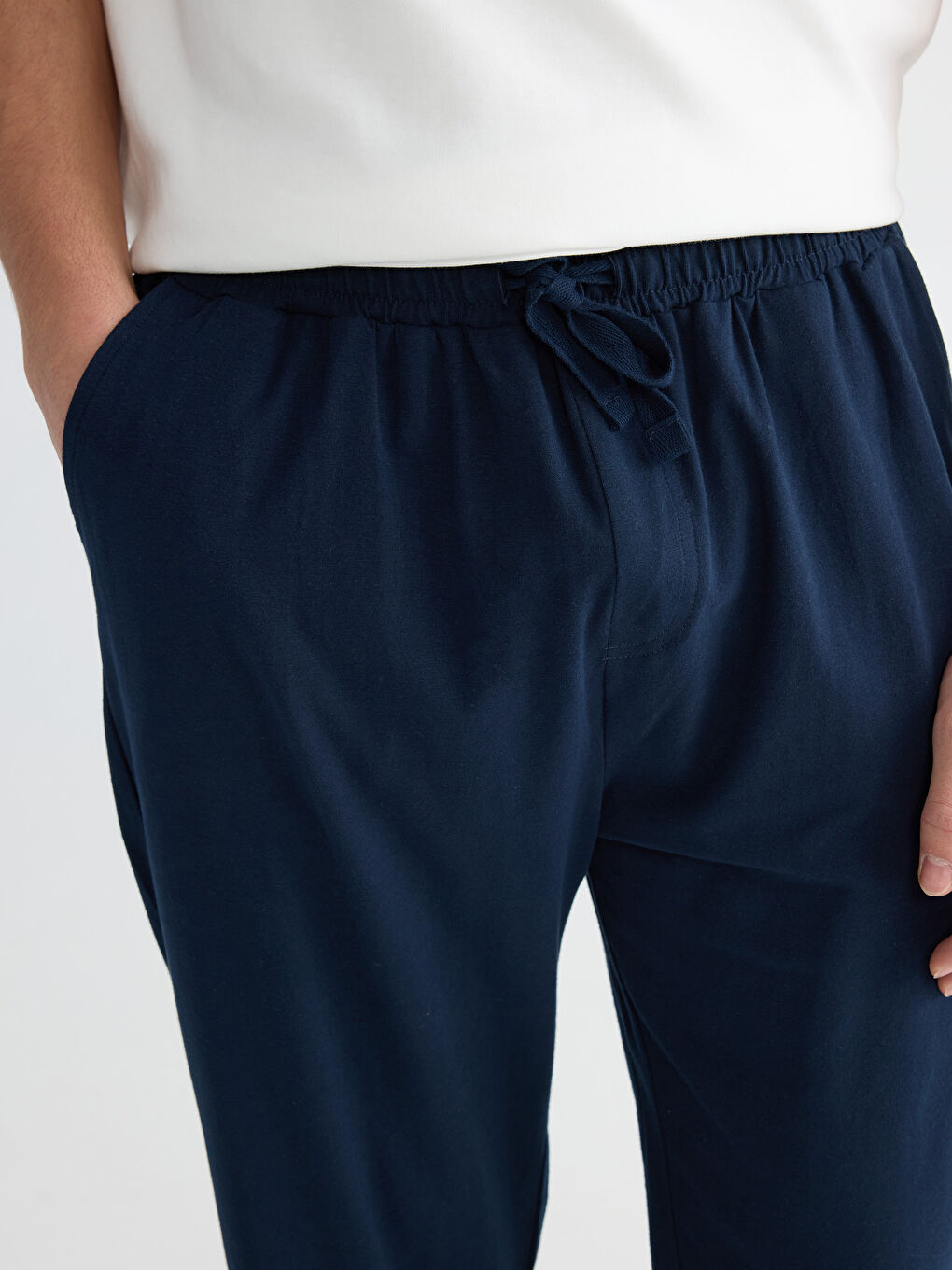 Lacivert Stamdart Kalıp Erkek Pijama Altı-2