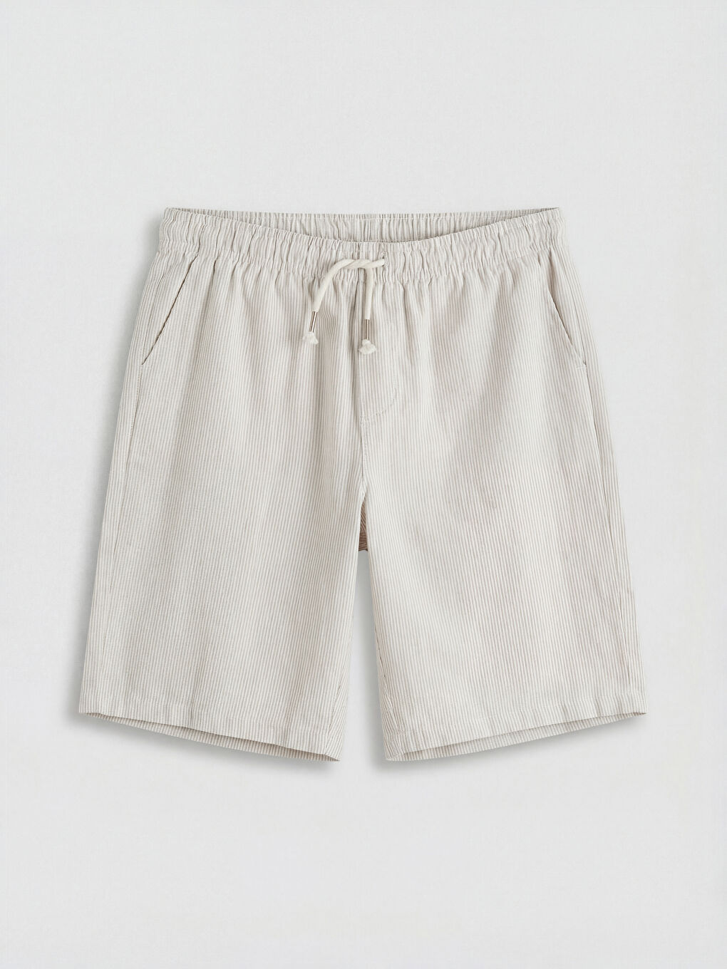 Bej Standart Kalıp Erkek Pijama Alt Şort-4