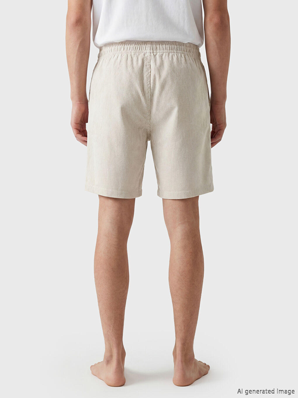 Bej Standart Kalıp Erkek Pijama Alt Şort-3