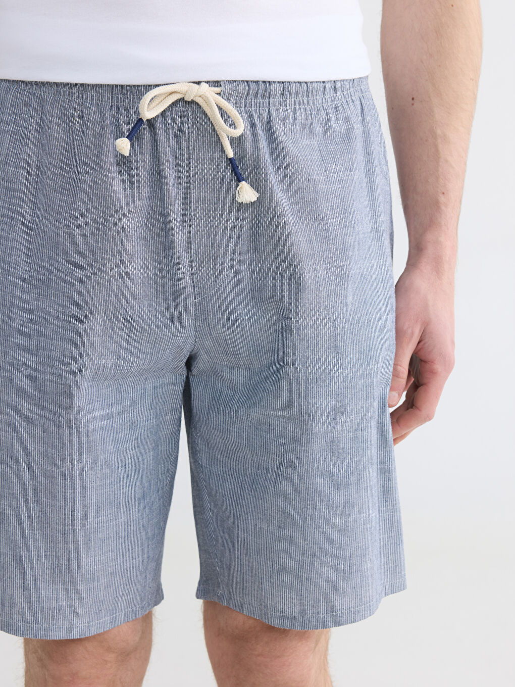 Lacivert Standart Kalıp Erkek Pijama Alt Şort-2