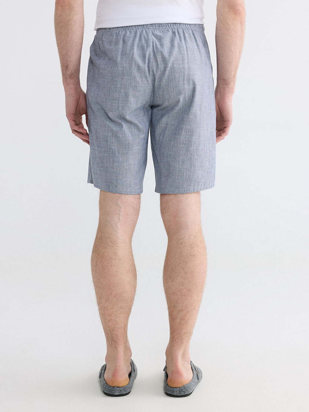 Lacivert Standart Kalıp Erkek Pijama Alt Şort-3