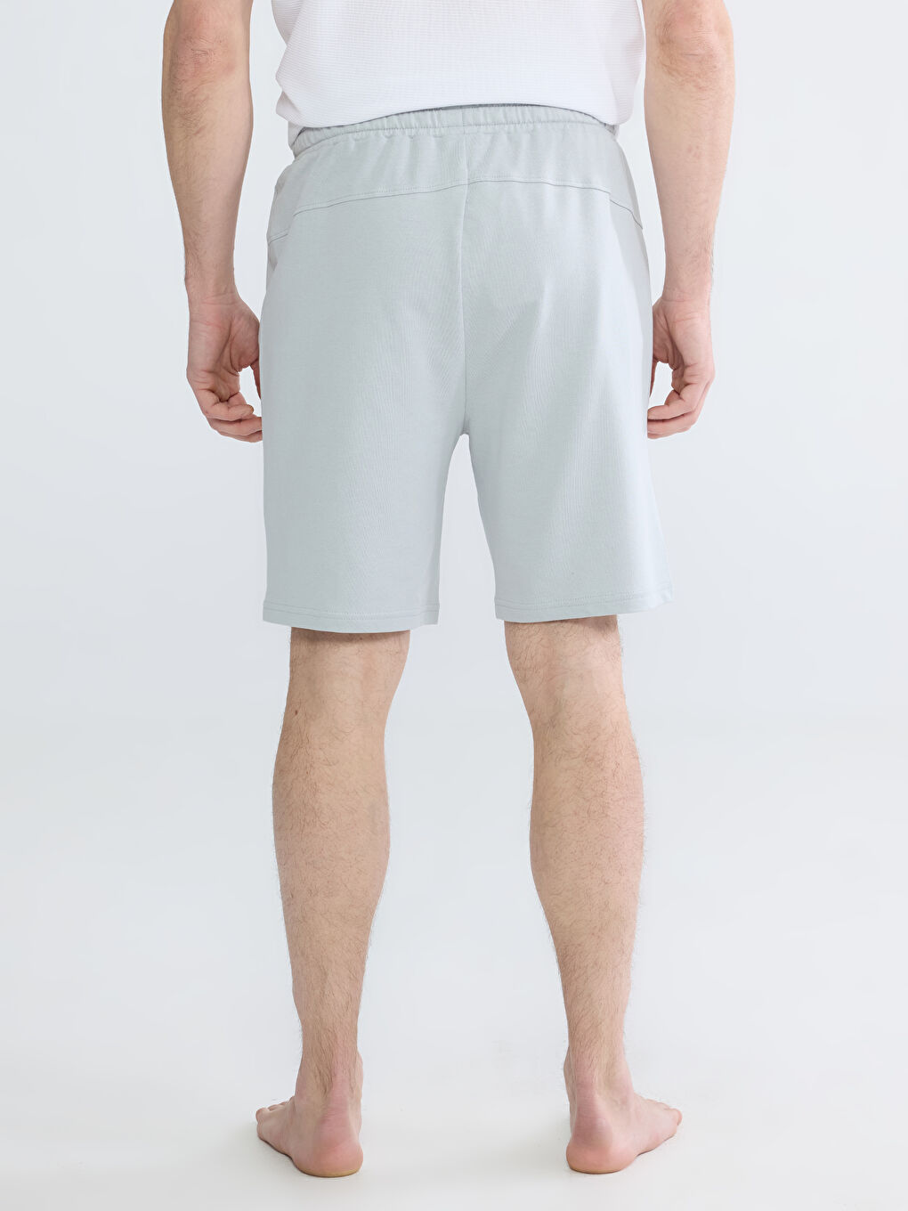 Gri Standart Kalıp Erkek Pijama Alt Şort-3