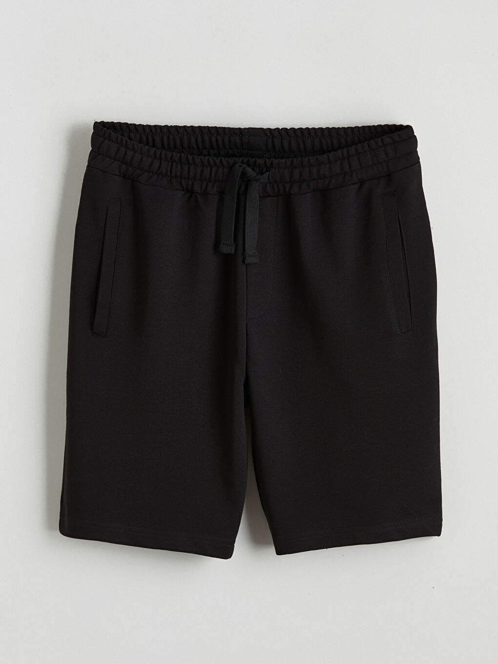 Siyah Standart Kalıp Erkek Pijama Alt Şort-4