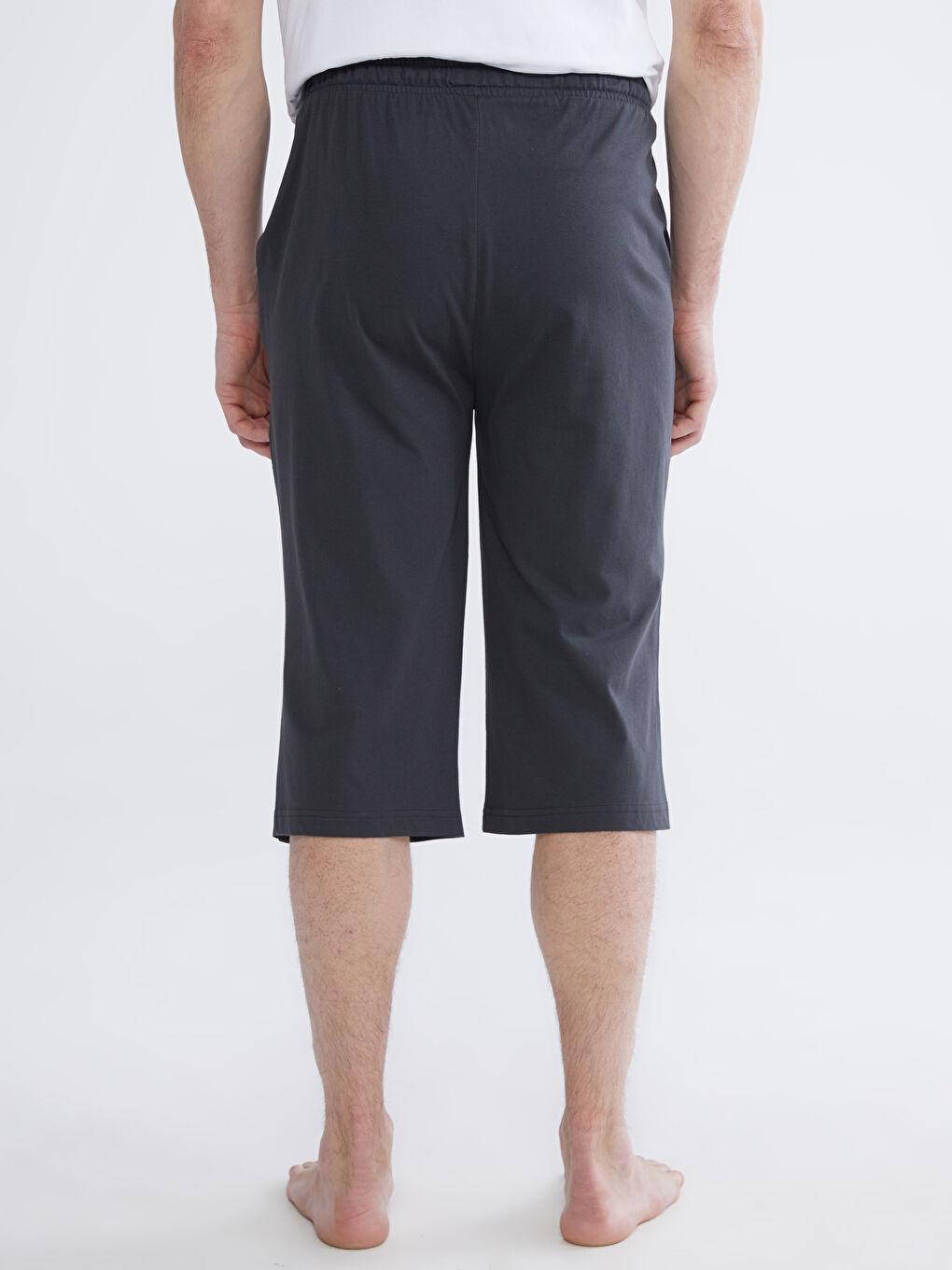 Gri Standart Kalıp Erkek Pijama Alt Şort-3