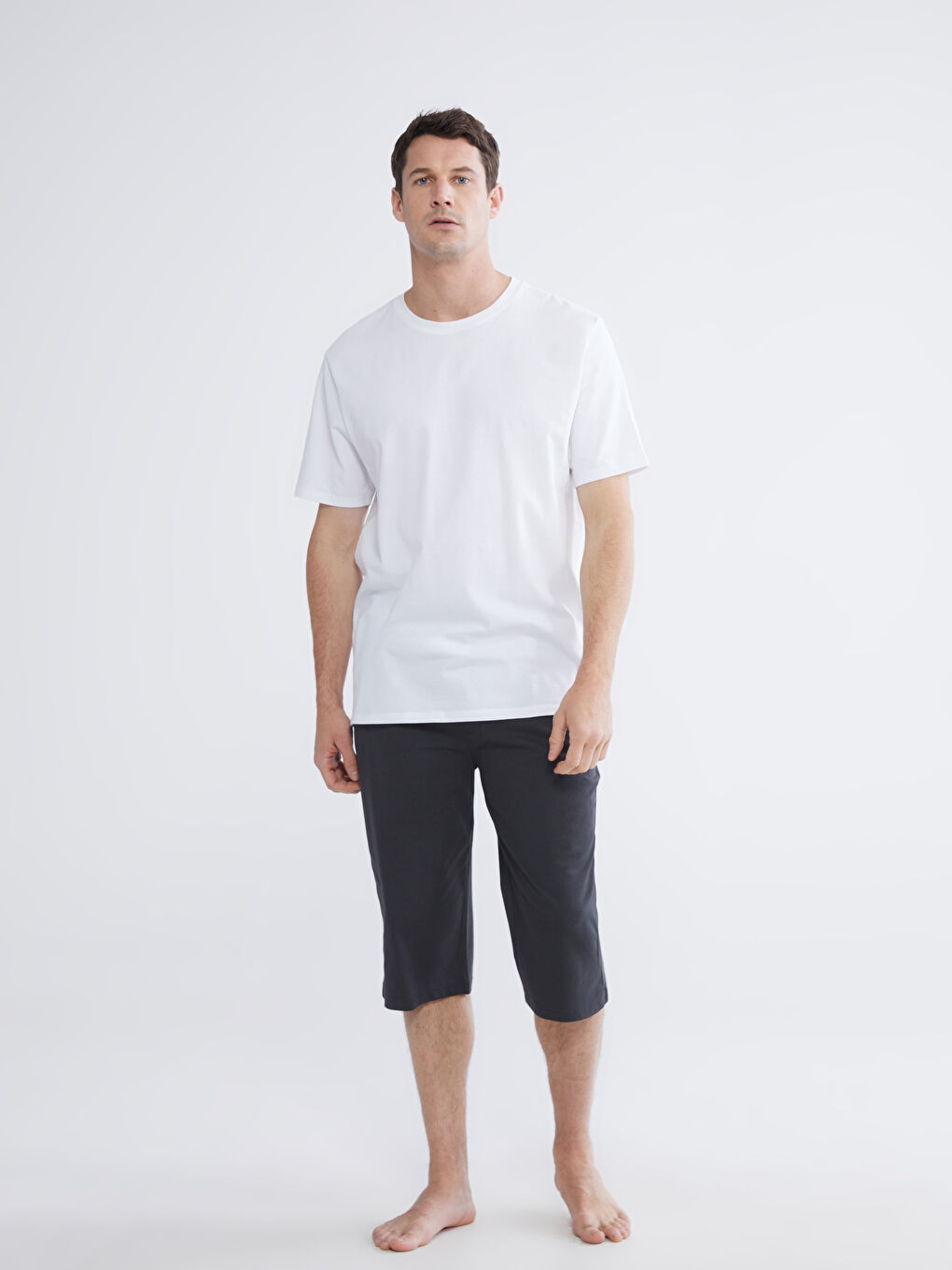 Gri Standart Kalıp Erkek Pijama Alt Şort