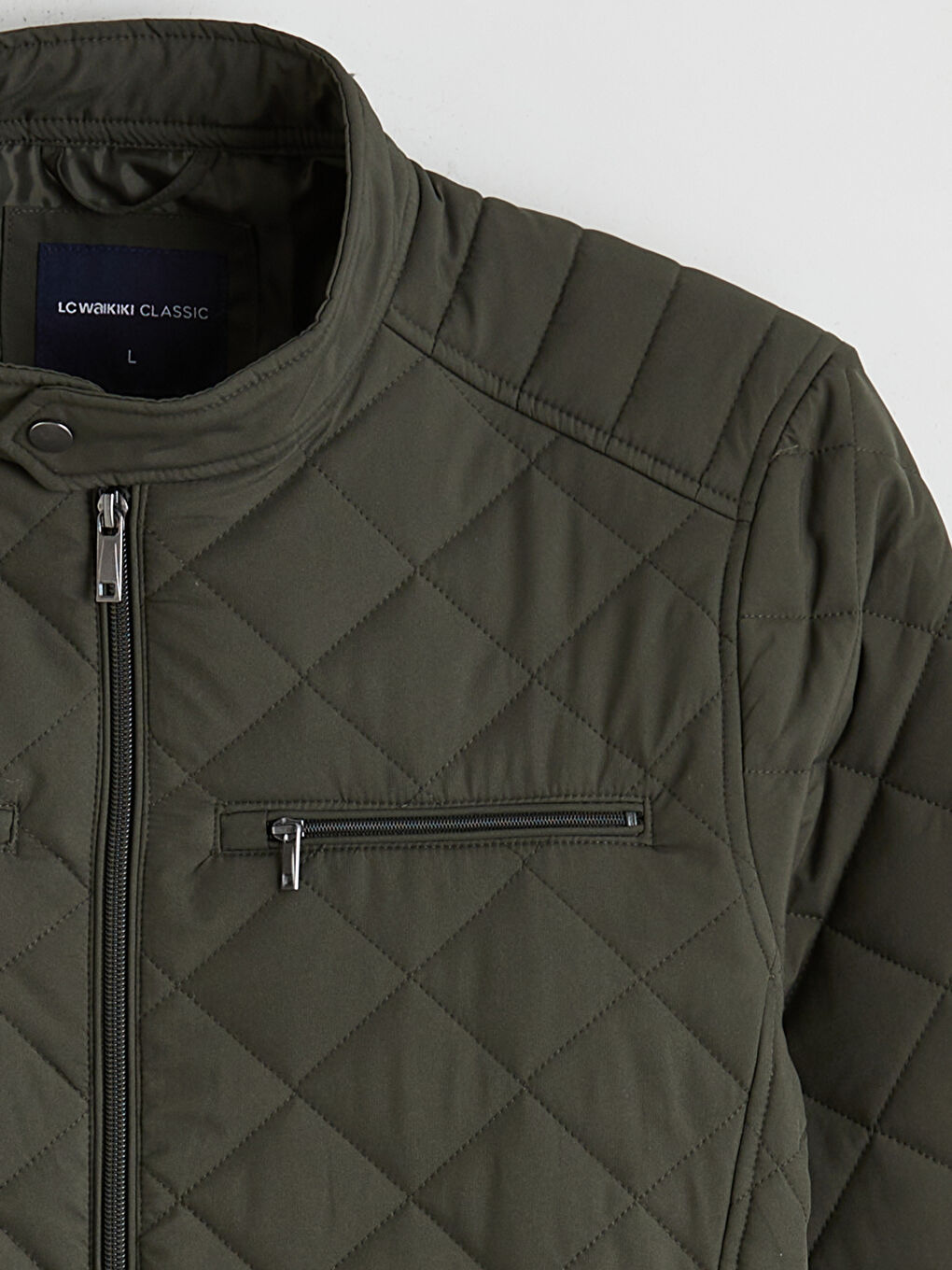 Палто с байкър яка, стандартна кройка за мъже-14