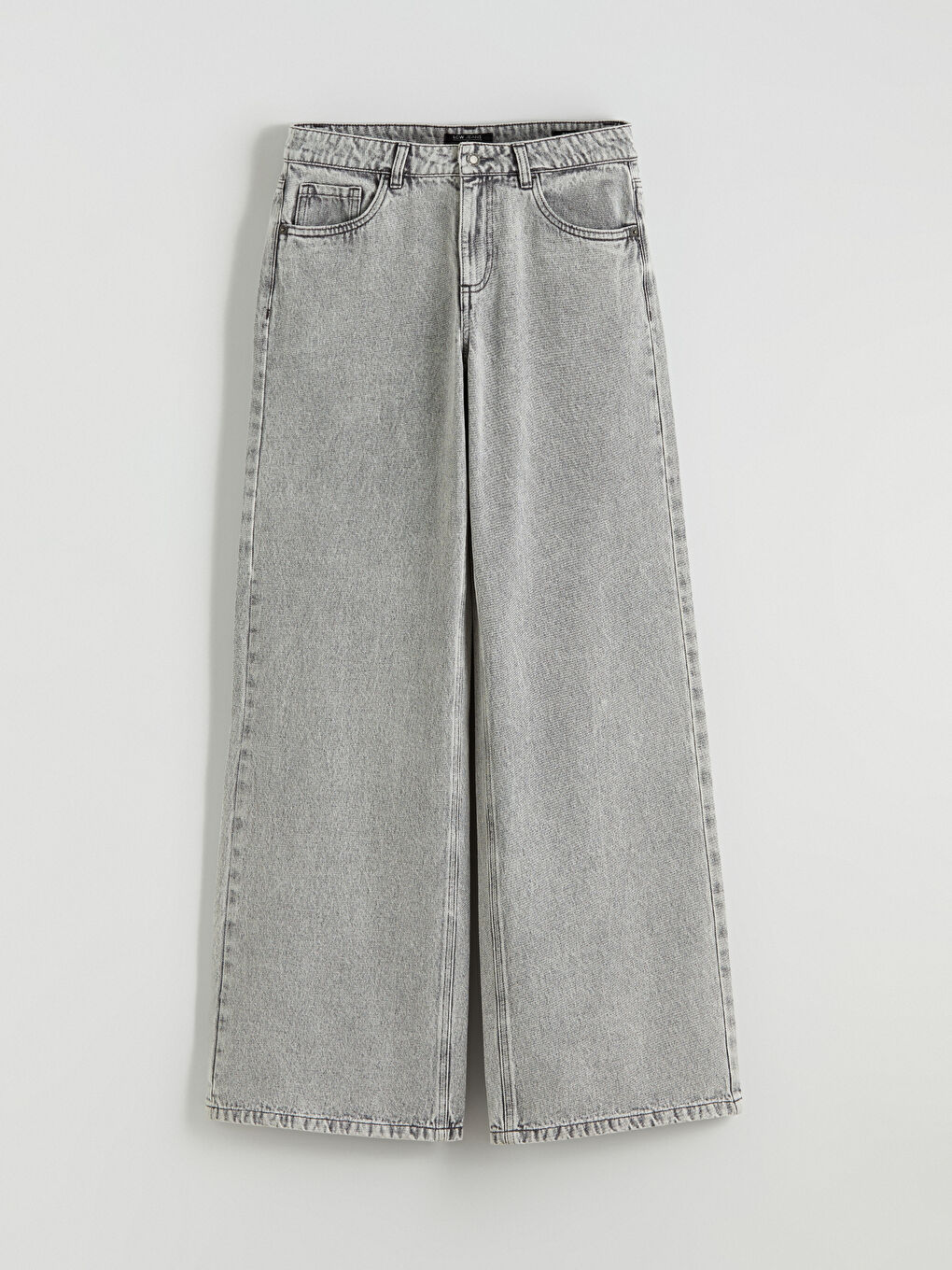 Hoch taillierte Baggy-Passform Damenjeans-4