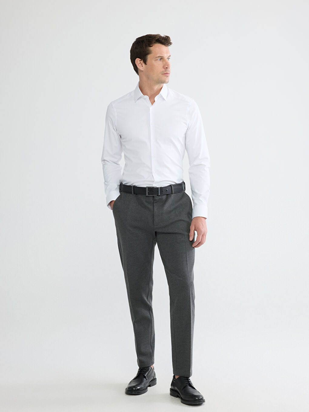 Gri Slim Fit Erkek Pantolon