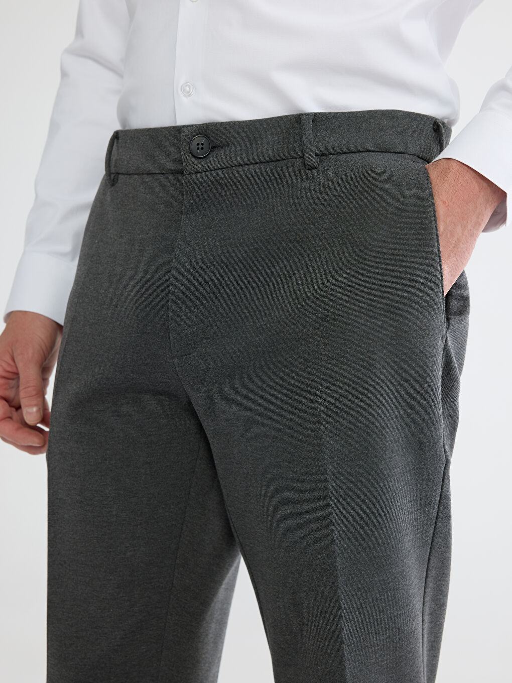 Gri Slim Fit Erkek Pantolon-2