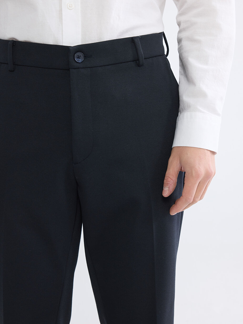 Lacivert Slim Fit Erkek Takım Elbise Pantolonu-2