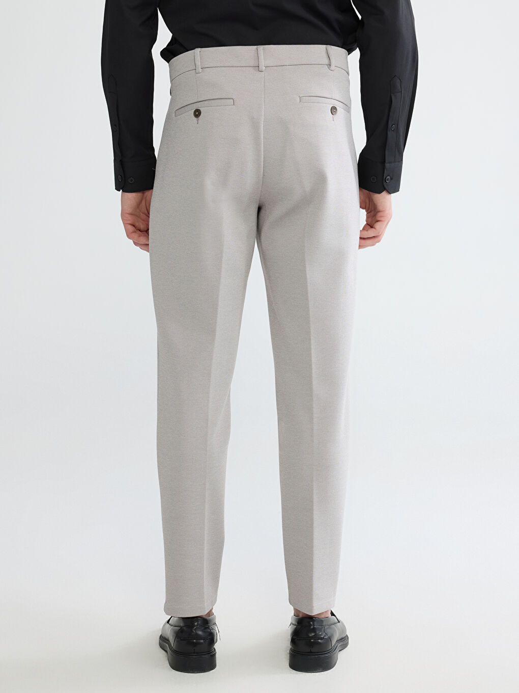 Bej Slim Fit Erkek Takım Elbise Pantolonu-3