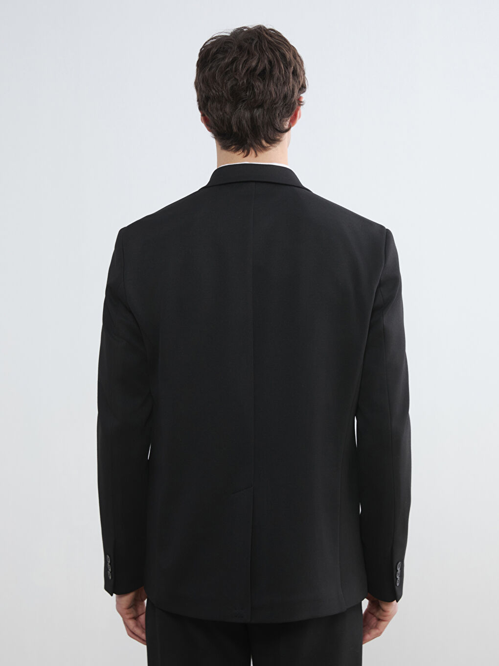 Siyah Dar Kalıp Erkek Blazer Ceket-3