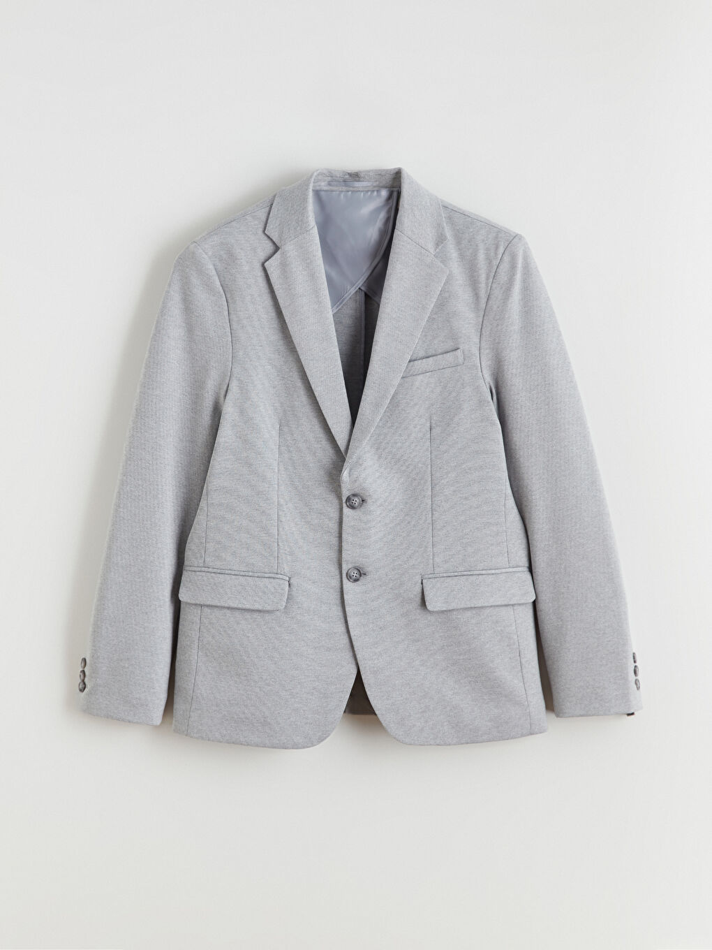 Gri Dar Kalıp Erkek Blazer Ceket-4