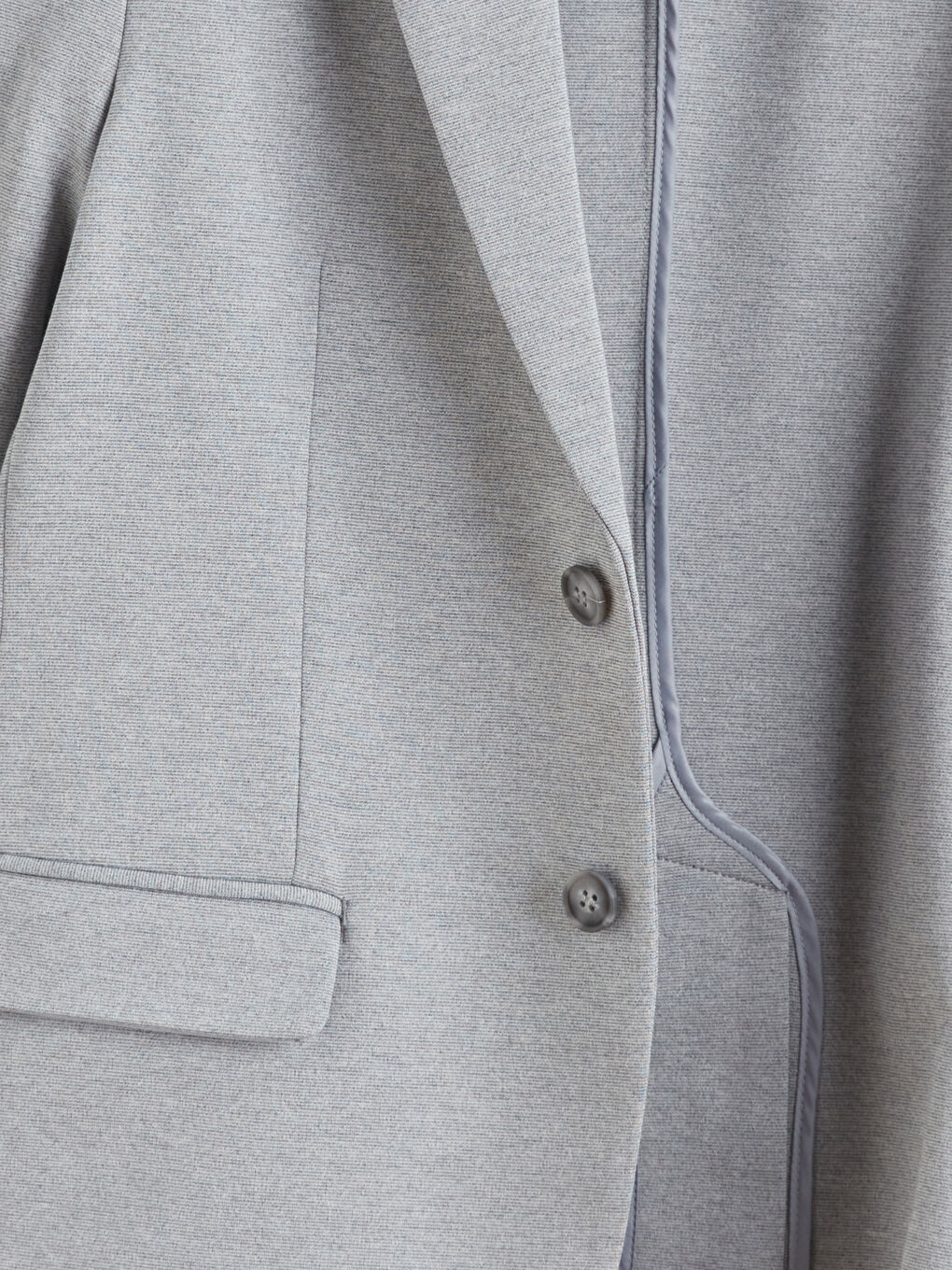 Gri Dar Kalıp Erkek Blazer Ceket-5