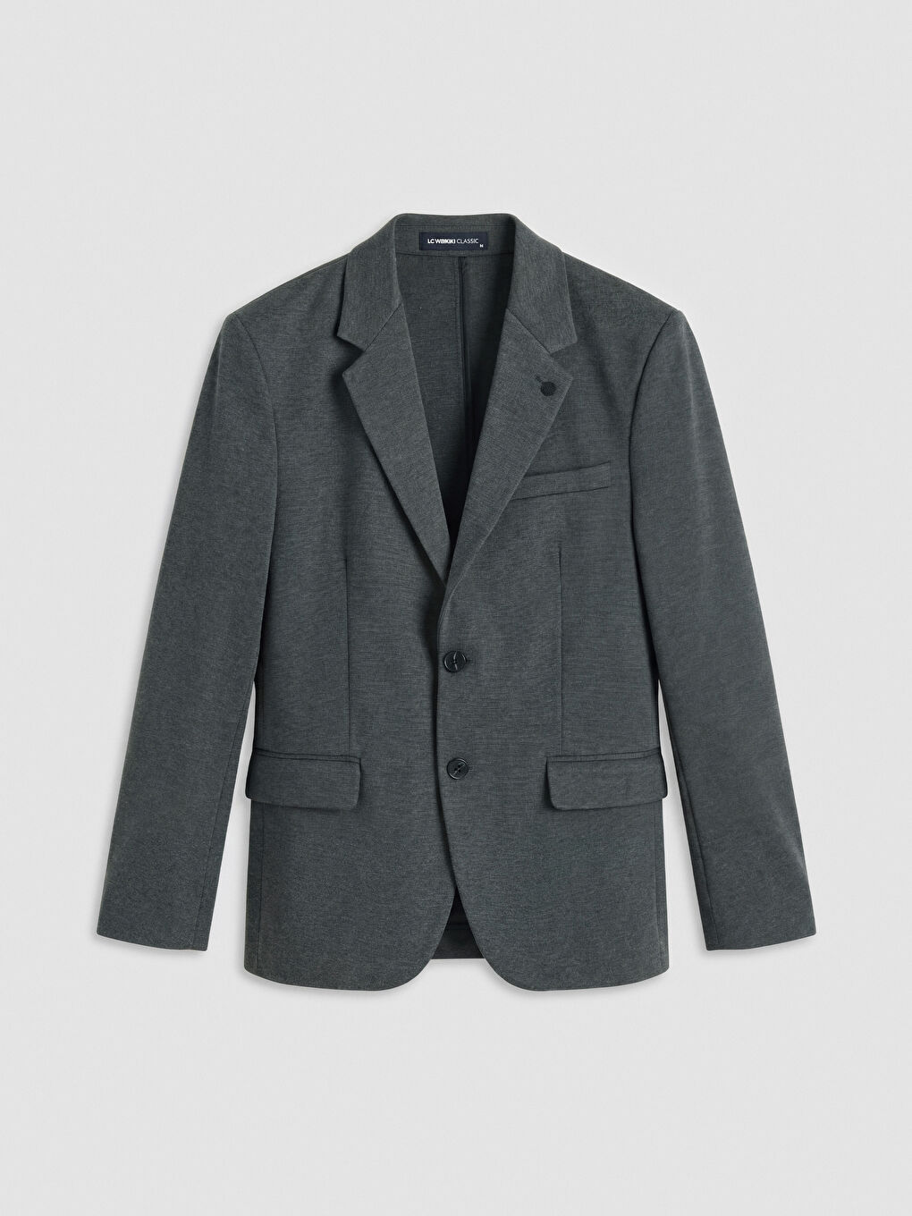 Gri Dar Kalıp Erkek Takım Elbise Ceketi