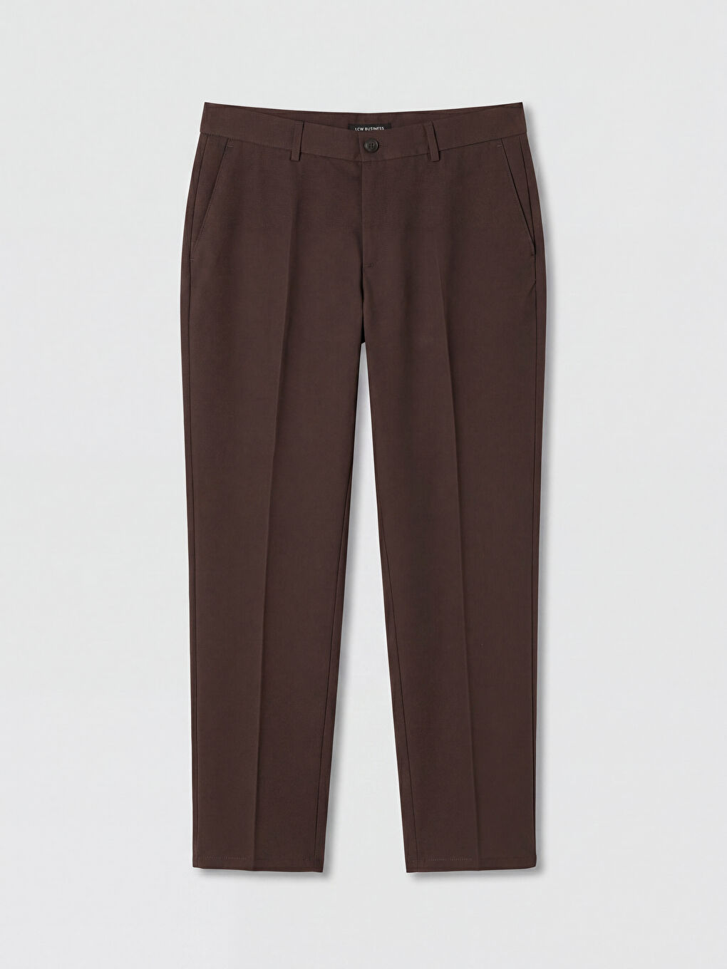 Kahverengi Regular Fit Gabardin Erkek Takım Elbise Pantolonu