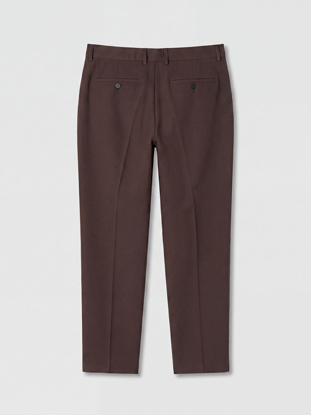 Kahverengi Regular Fit Gabardin Erkek Takım Elbise Pantolonu-1